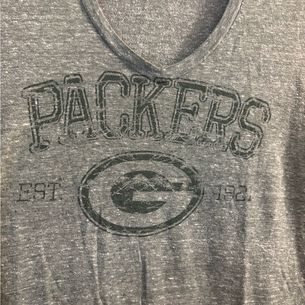 2/$15 NFL Team Apparel Green Bay Packers Grayish green LS  Shirt - Picture 5 of 6